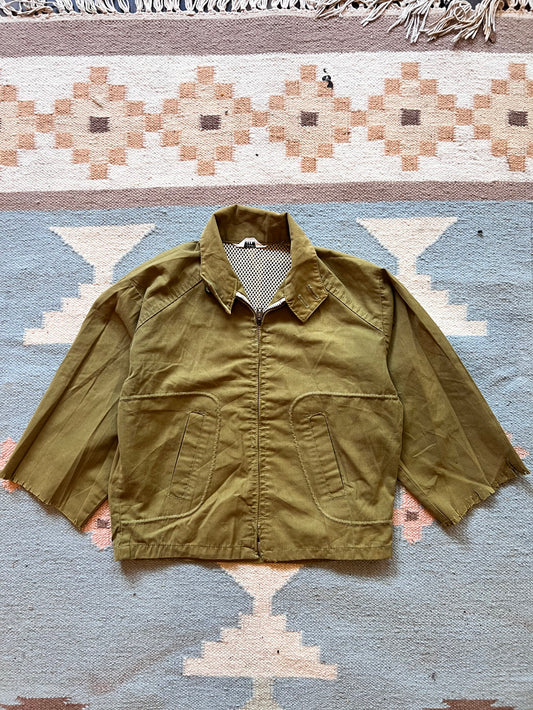 60s Olive Green Zip Jacket